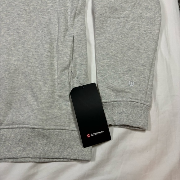 lululemon Classic-Fit Fleece Pullover Hoodie HCUG/WHT Light Gray Men’s Size XXL - Picture 4 of 7